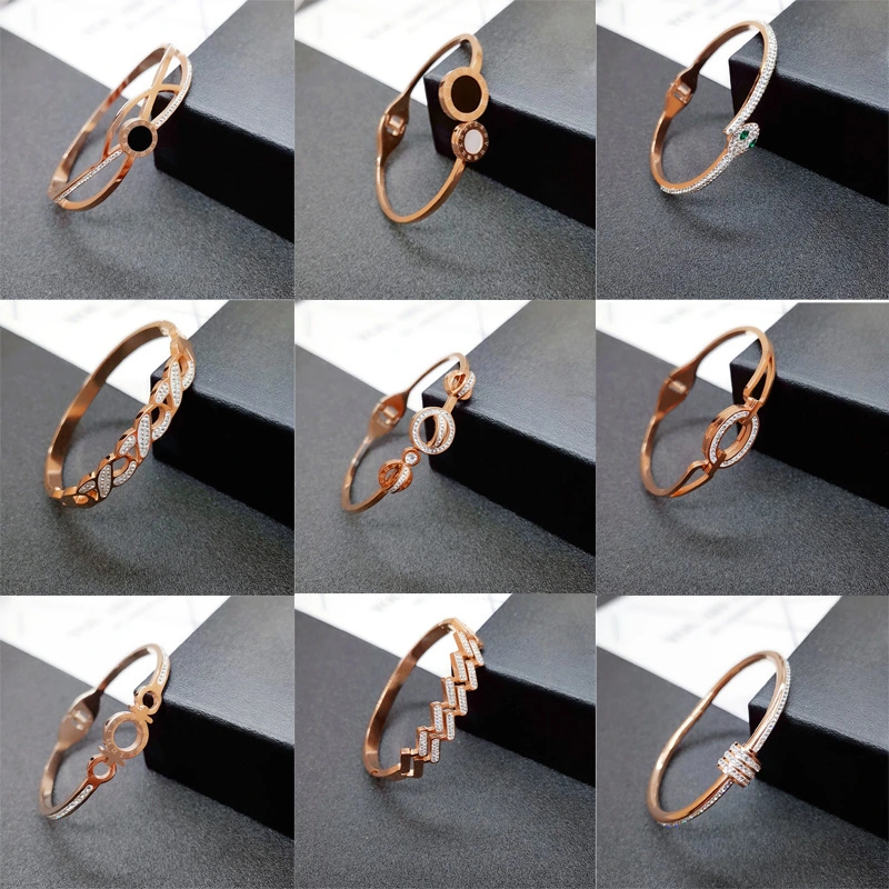 Net red new rose gold titanium steel bracelet