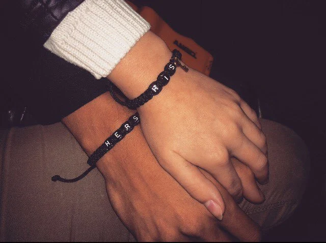 Fashion couple bracelet letter leather rope bracelet hand-woven bracelet