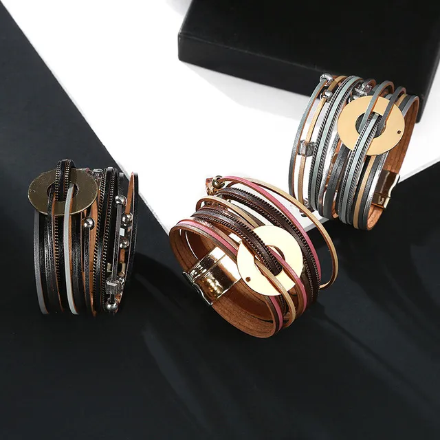 Bohemian Multilayer Wide Bracelet