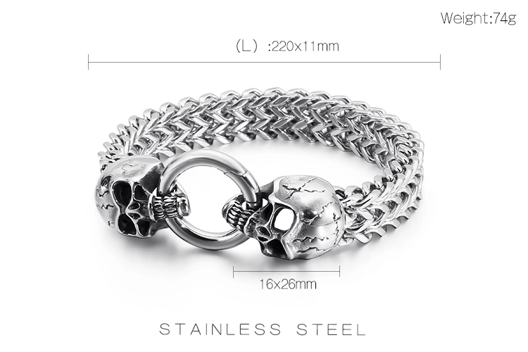 Skull Titanium Steel Men's Domineering Bracelet