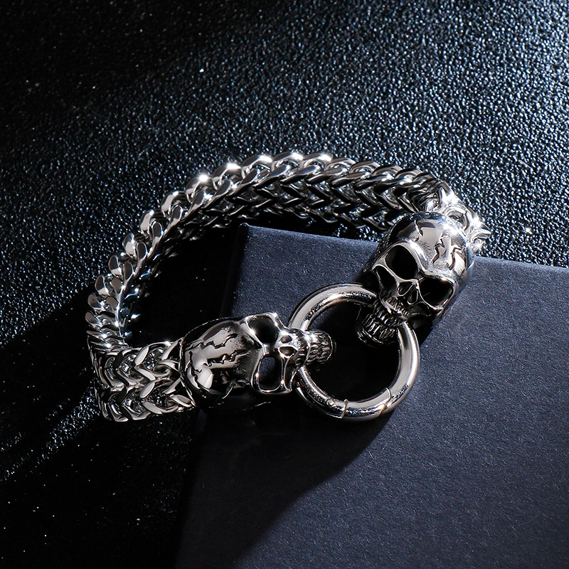 Skull Titanium Steel Men's Domineering Bracelet