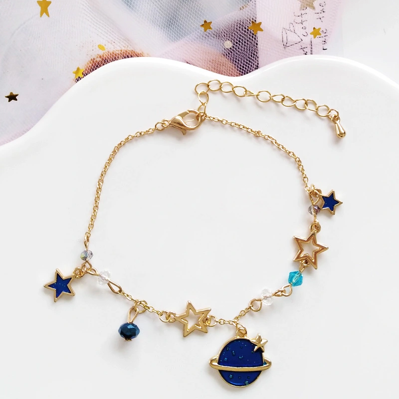 Fashion Sweet Dream Planet Five-pointed Star Wild Bracelet