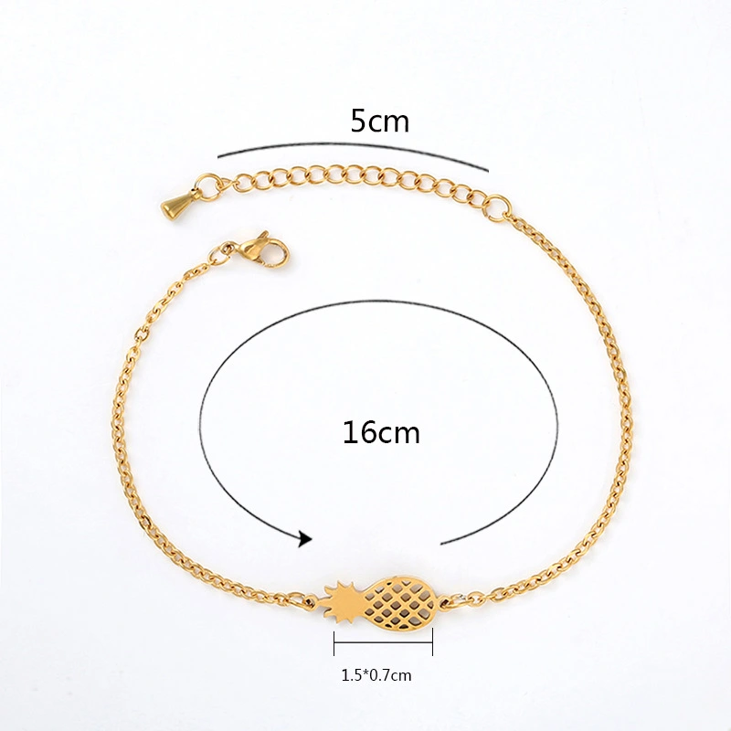 Stainless steel pineapple bracelet