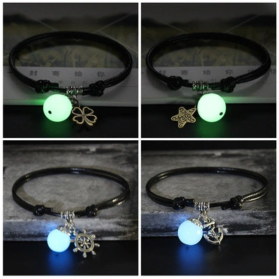 Luminous Men's and Women's Lovers Bracelet Student's Personality Jewelry Weave Hand-wrap Mori Korean Bracelets Bracelets