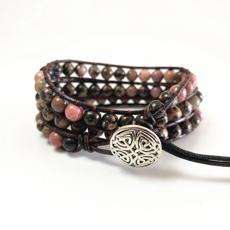 Natural stone hand-woven bracelet