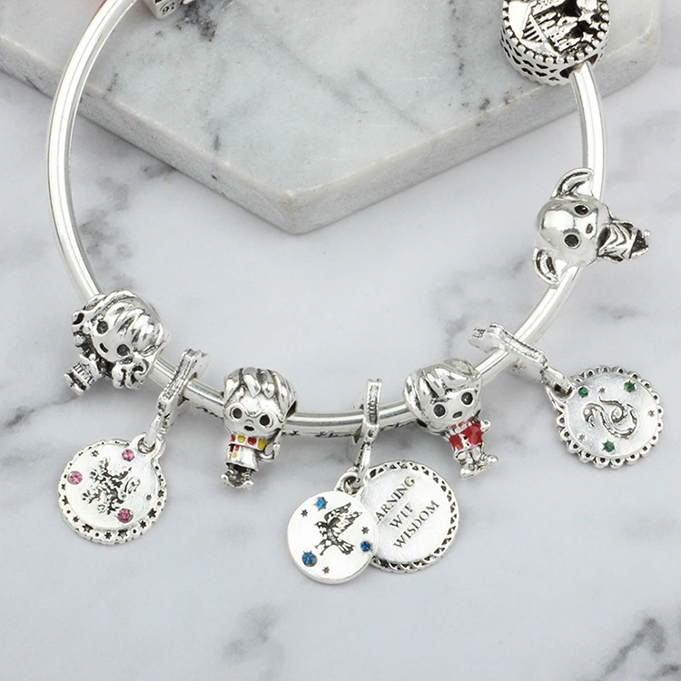 Pendant Bracelet Silver Alloy Slytherin Bracelet