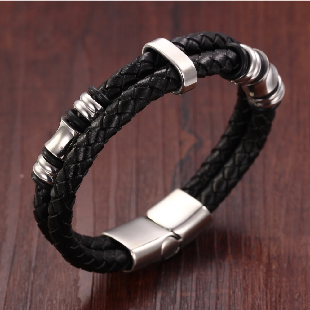 Men's leather bracelet