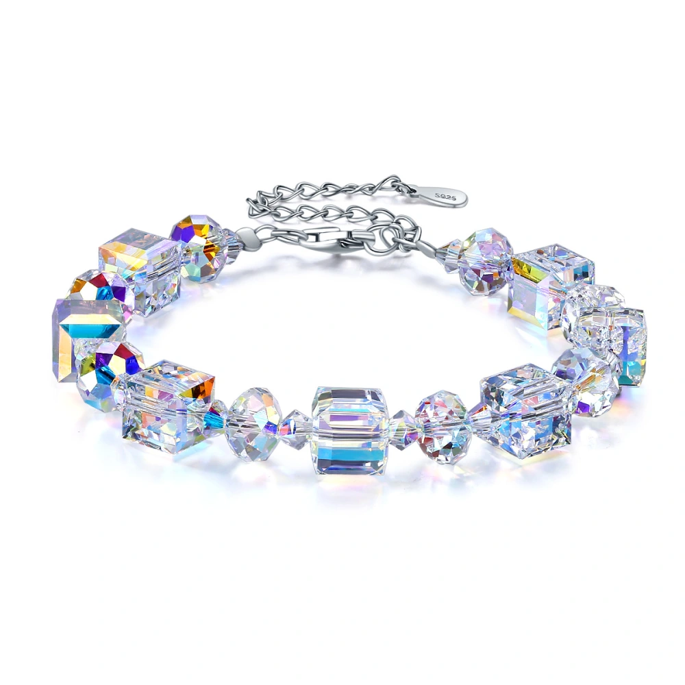 S925 Silver Austrian Beaded Crystal Bracelet