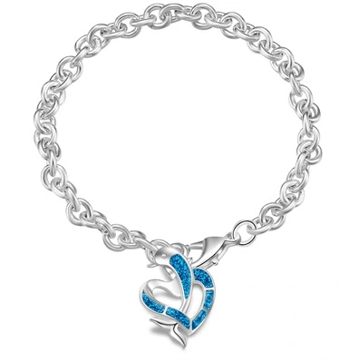 Silver Bracelet Women's Classic Opal Pendant Bracelet