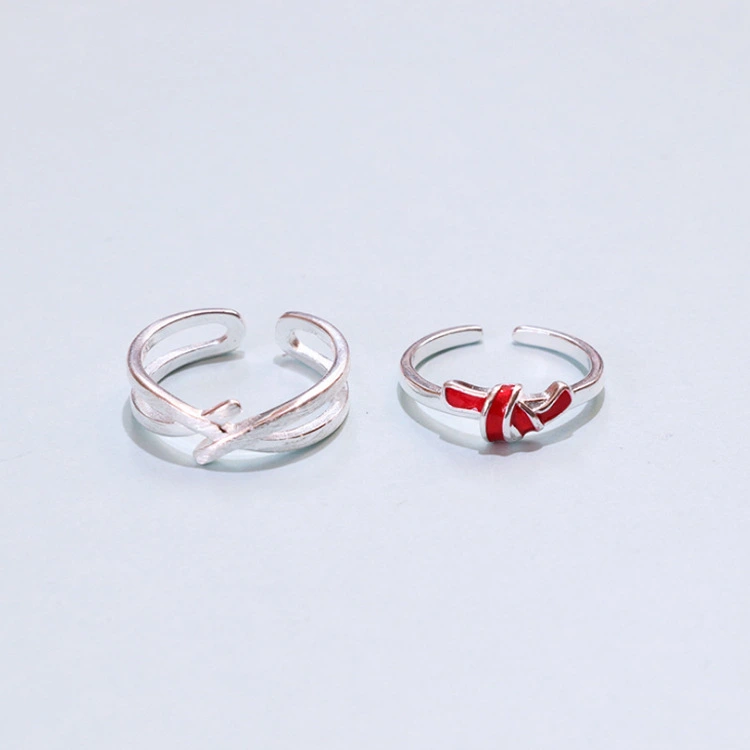 Bow line men's and women's rings