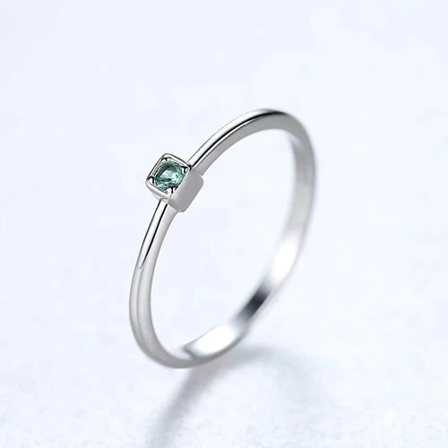 S925 sterling silver gemstone ring