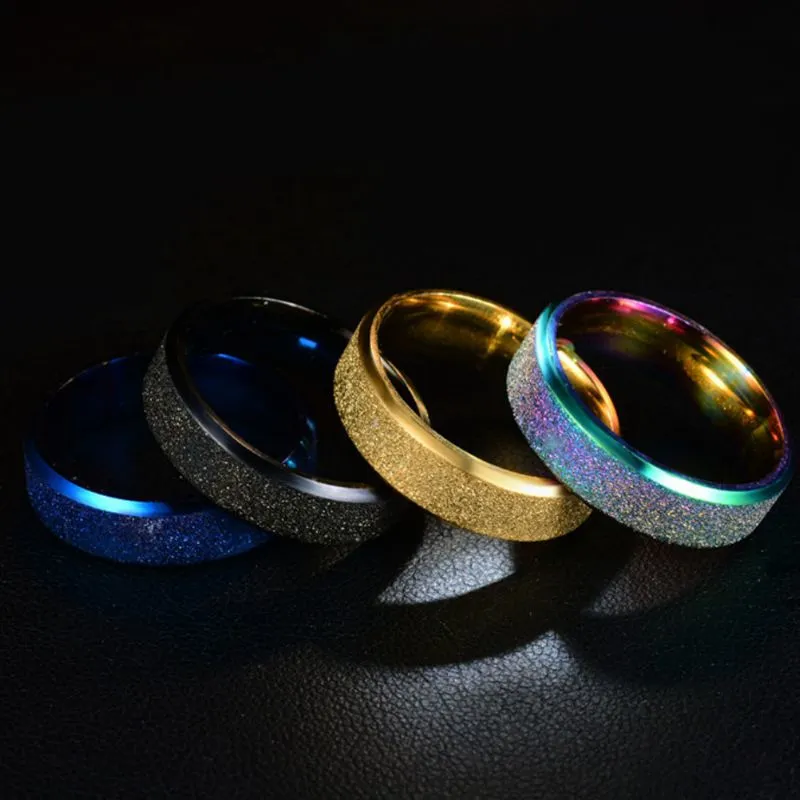 Frosted Individual Ring Stainless Steel Ring