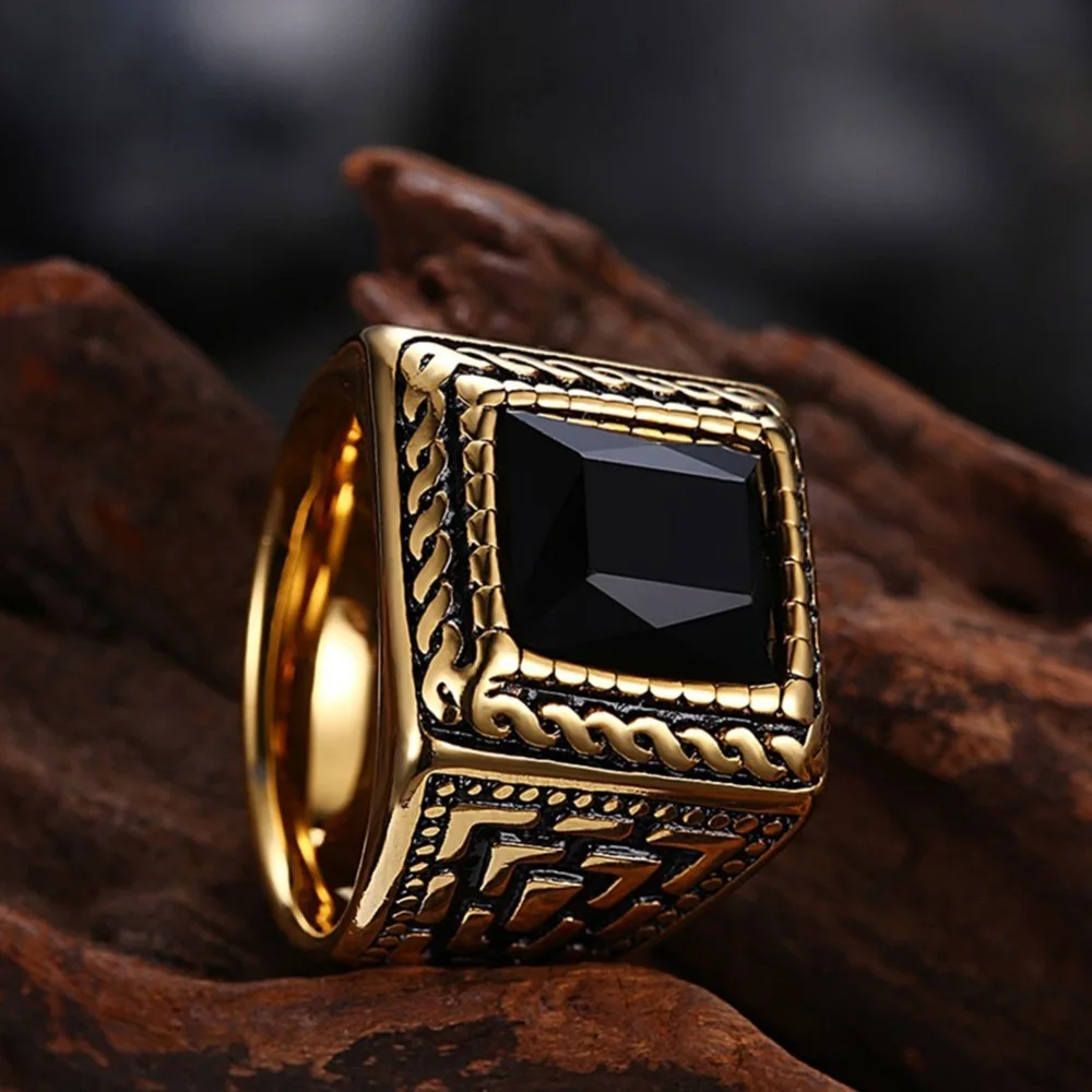 Men's stainless steel ring