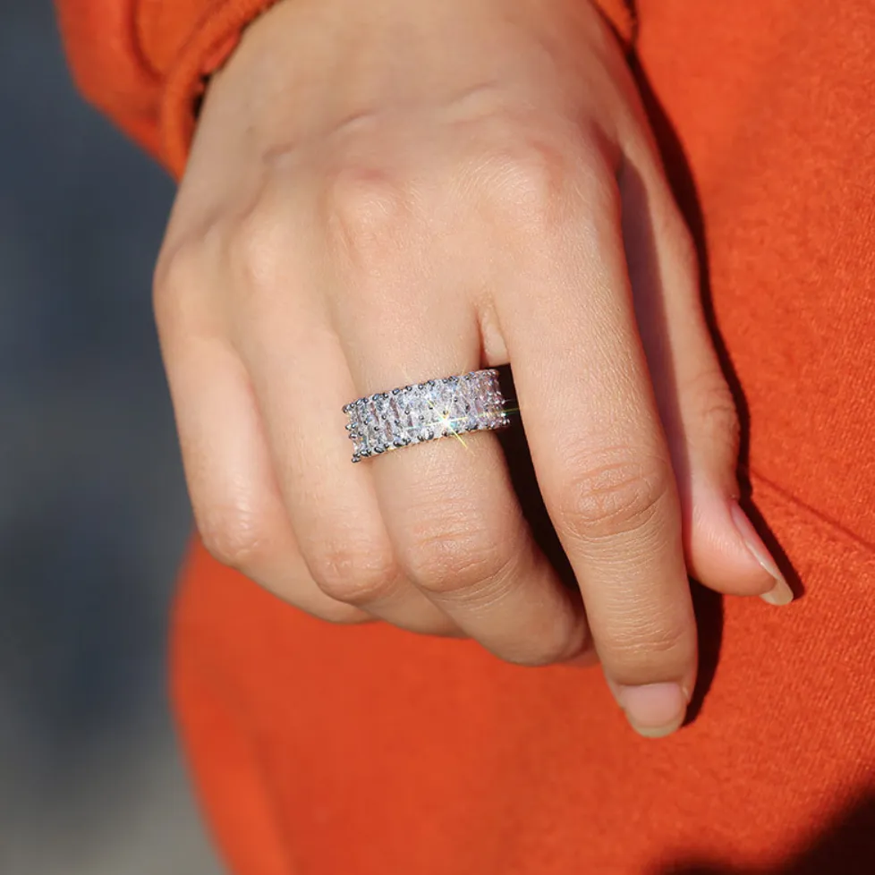 AAA Grade Double-drained Jewelry zircon ring