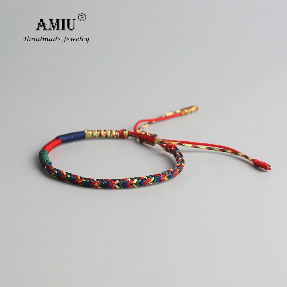 Bracelets & Bracelets pour femmes hommes à la main noeuds vert corde amulette cadeau Bracelet