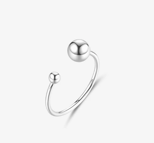 Ring size ball opening ring fashionable and simple