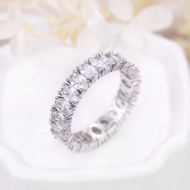 Zircon Row Diamond Ring