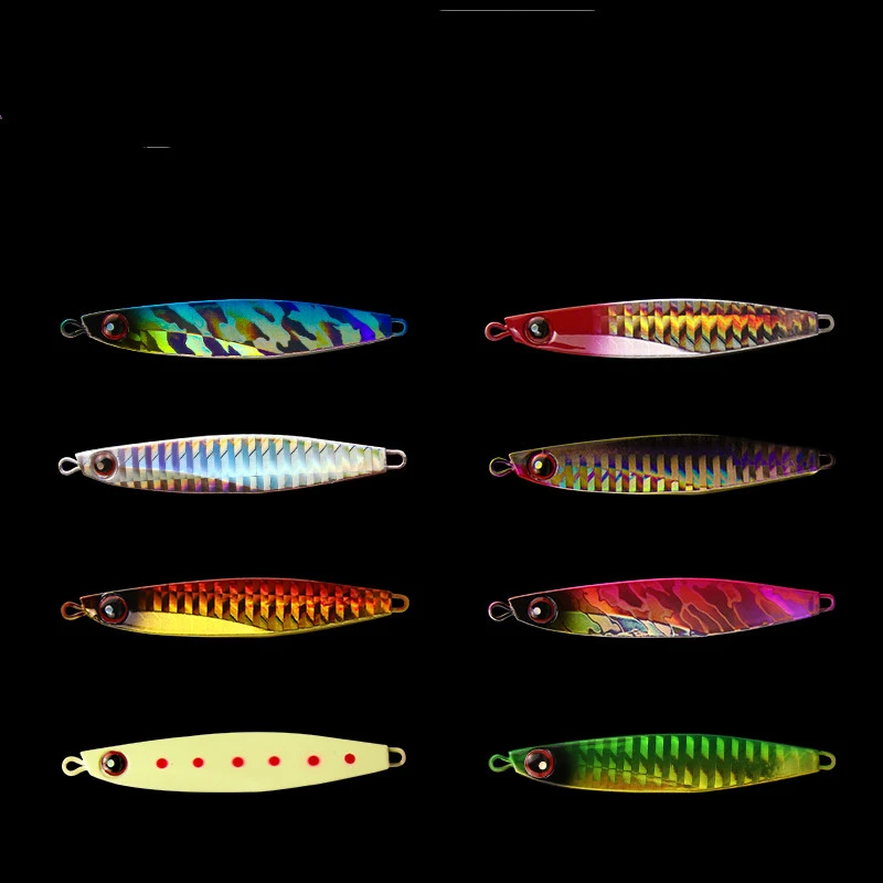 Sequined primary color small iron plate fishing lure