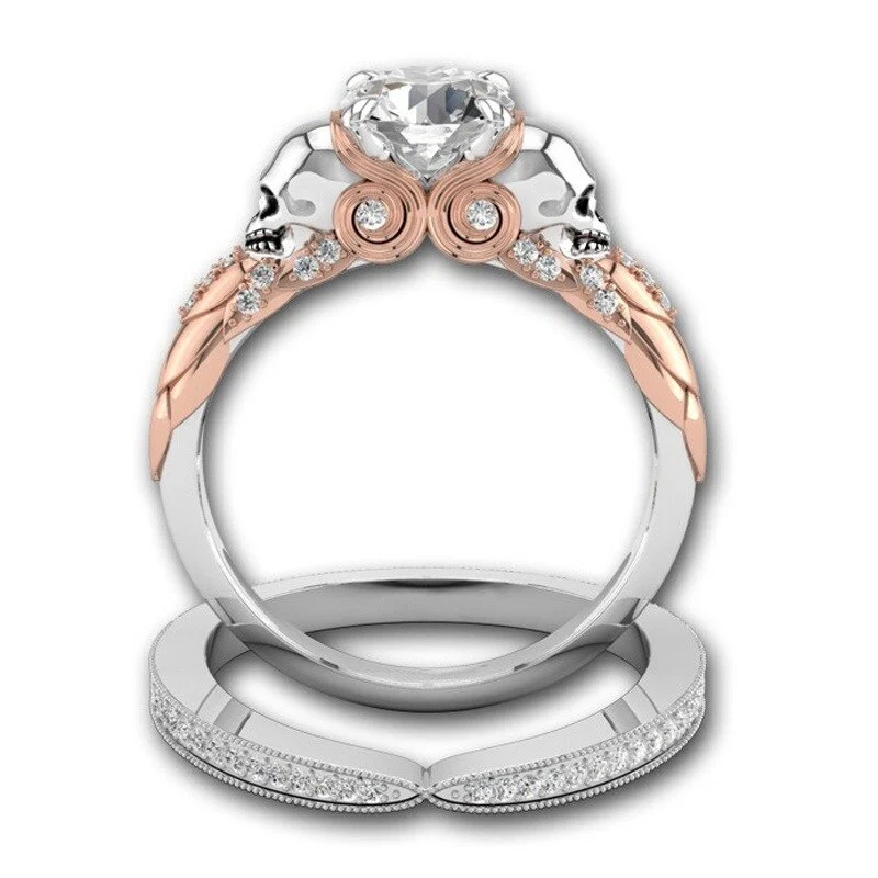 Two-tone diamond ring