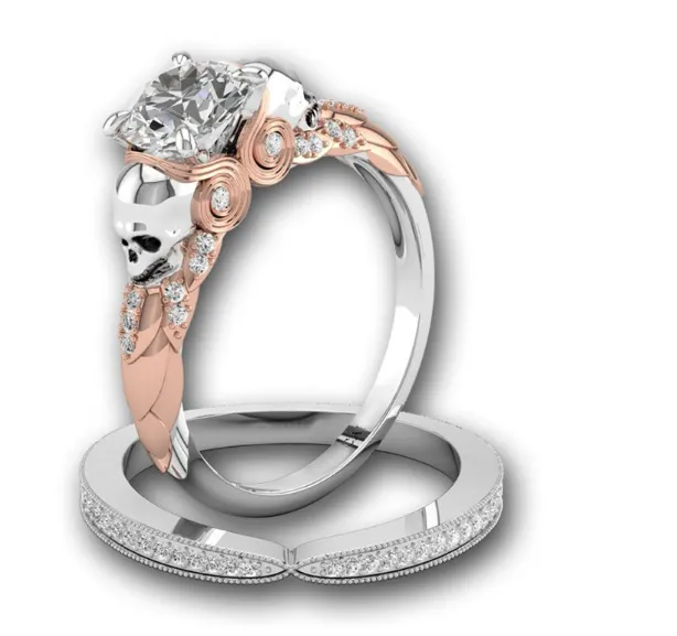 Two-tone diamond ring