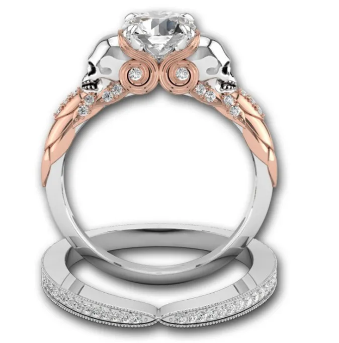 Two-tone diamond ring