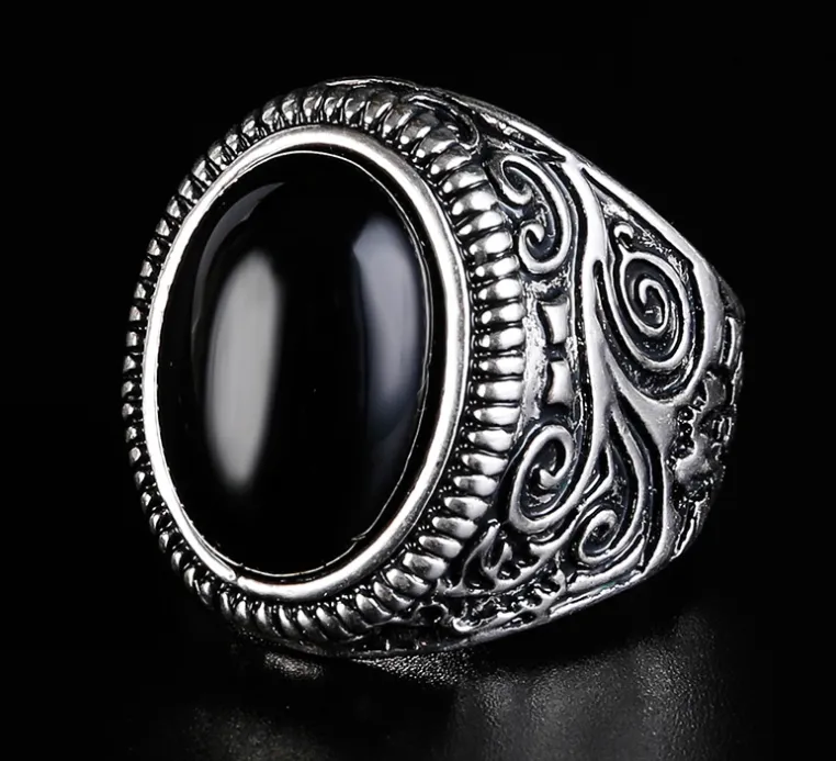 Native Black Stone Ring