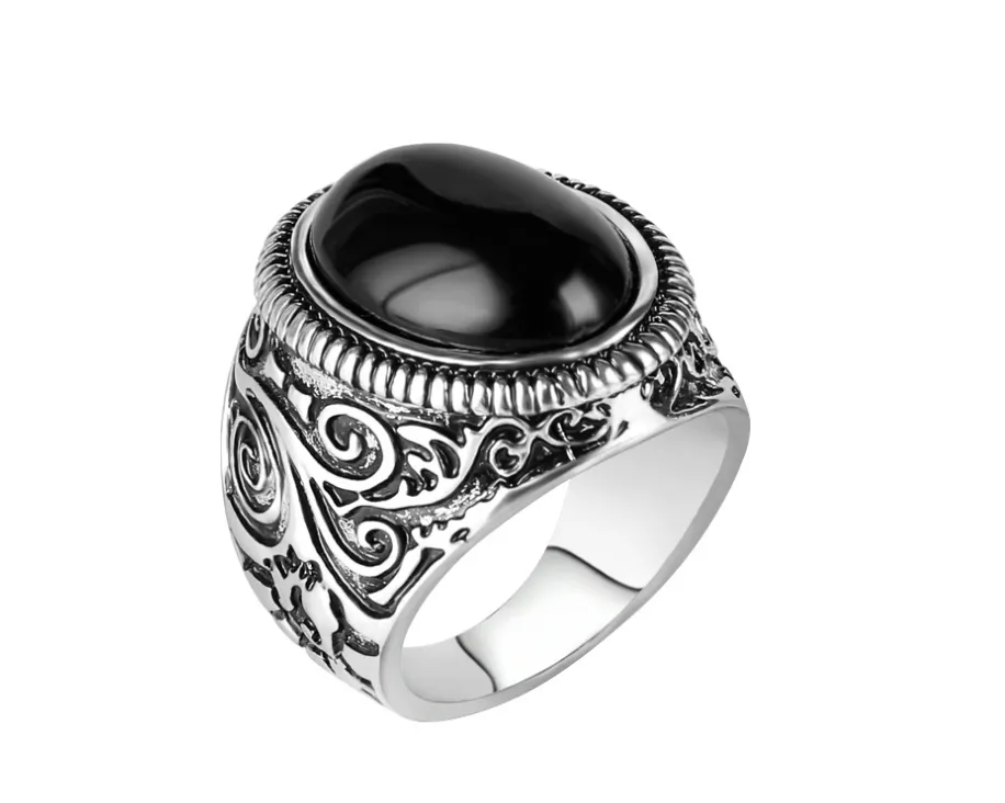 Native Black Stone Ring