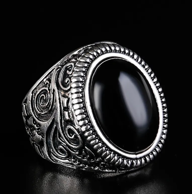 Native Black Stone Ring