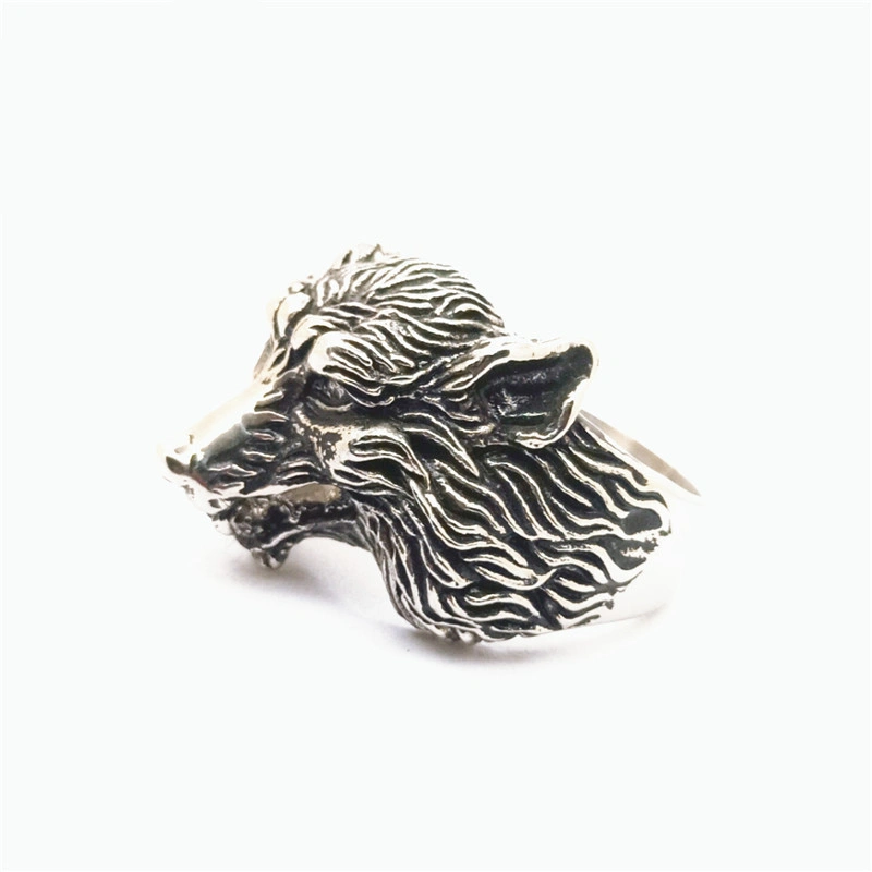 Personalized Wolf Head Ring