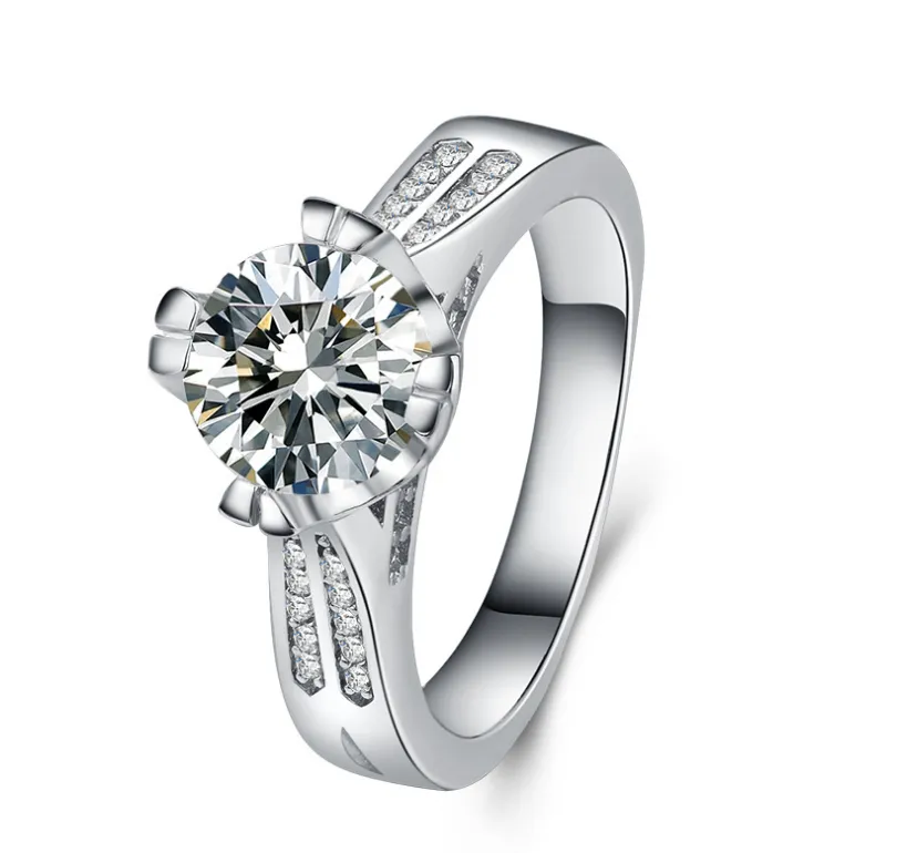 European and American ring diamond zircon female fashion trend ring jewelry