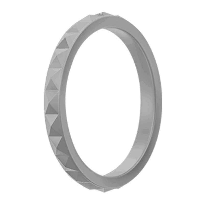 Diamond pattern silicone ring