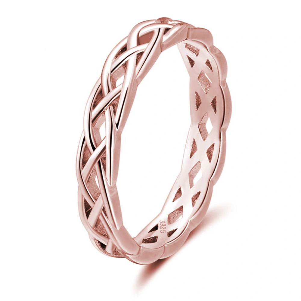 Rose gold skeleton ring