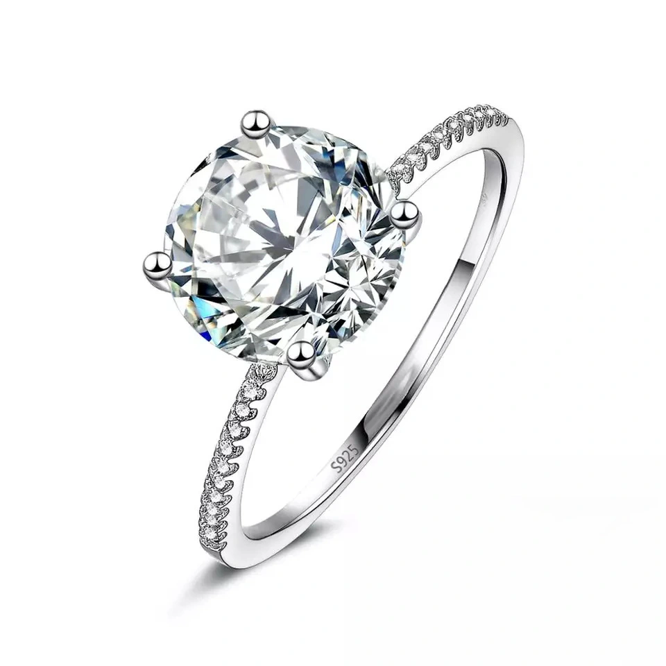 Six prongs 2.75 carat simulation diamond ring