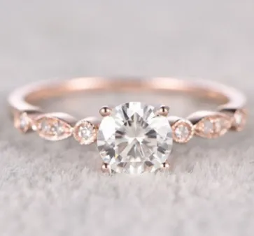 Simple zircon ring female