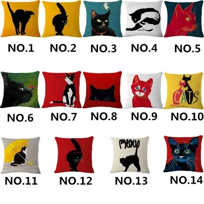 Cat animal pillow home cotton sofa cushion hug pillowcase