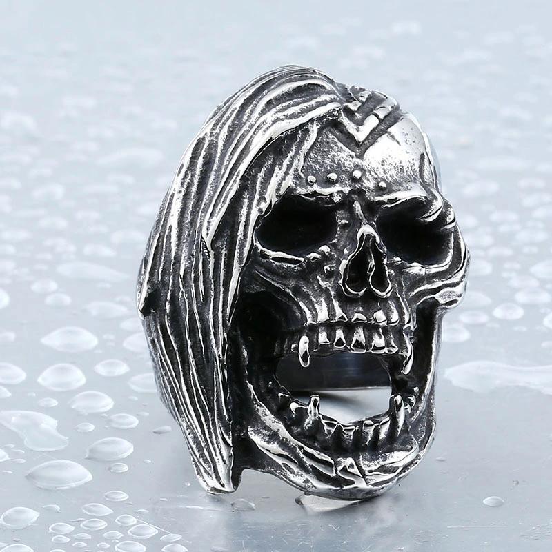 Titanium Steel Punk Skull Ring Overbearing Man Personality