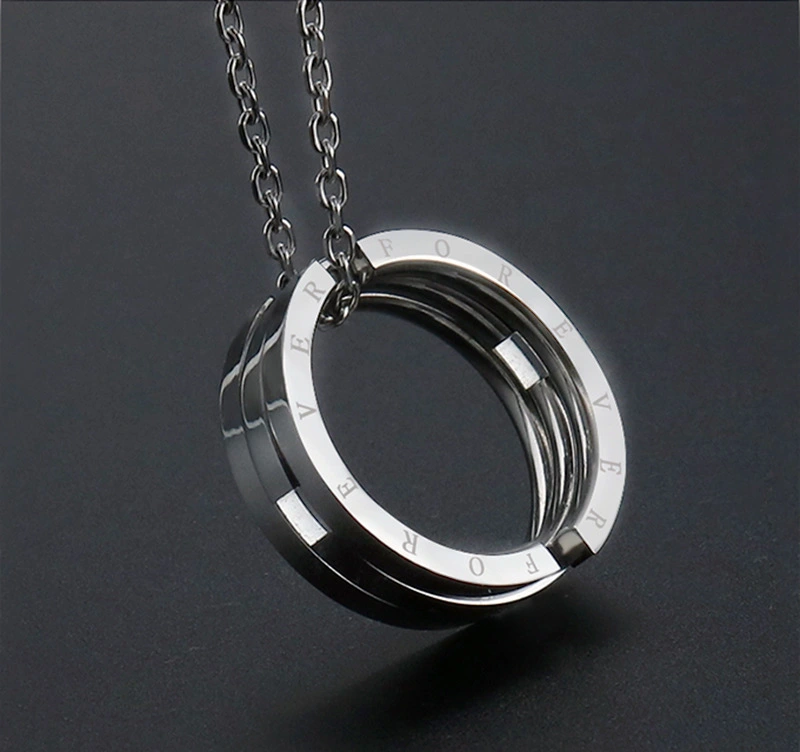 Titanium steel deformed stainless steel men's couple ring