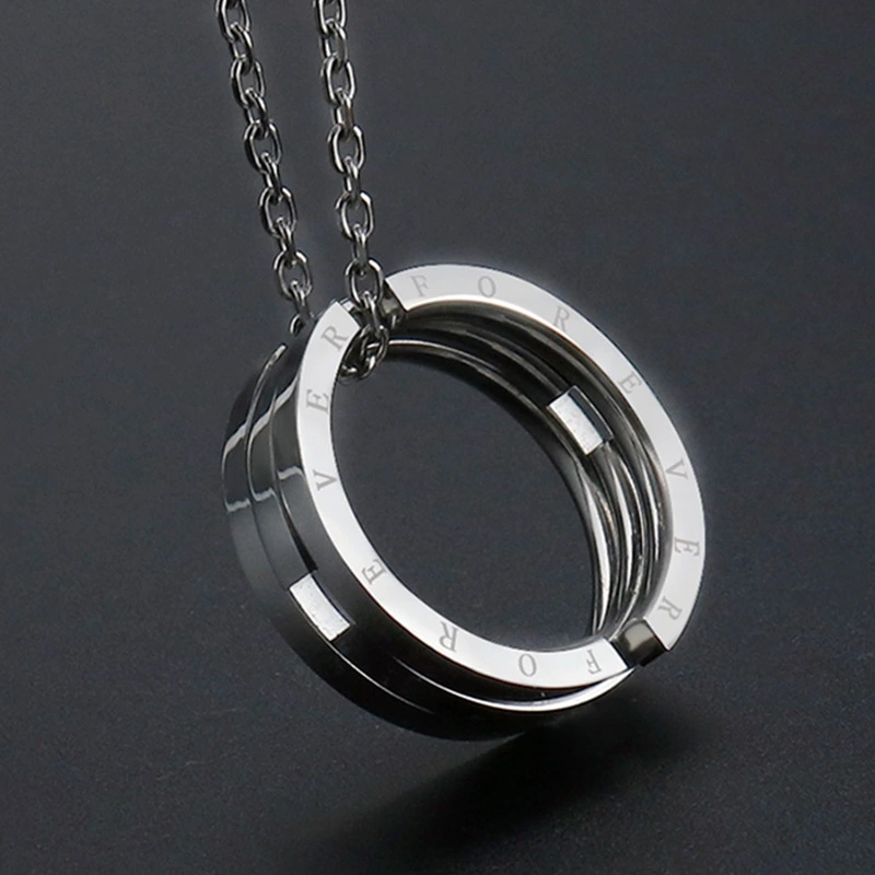 Titanium steel deformed stainless steel men's couple ring