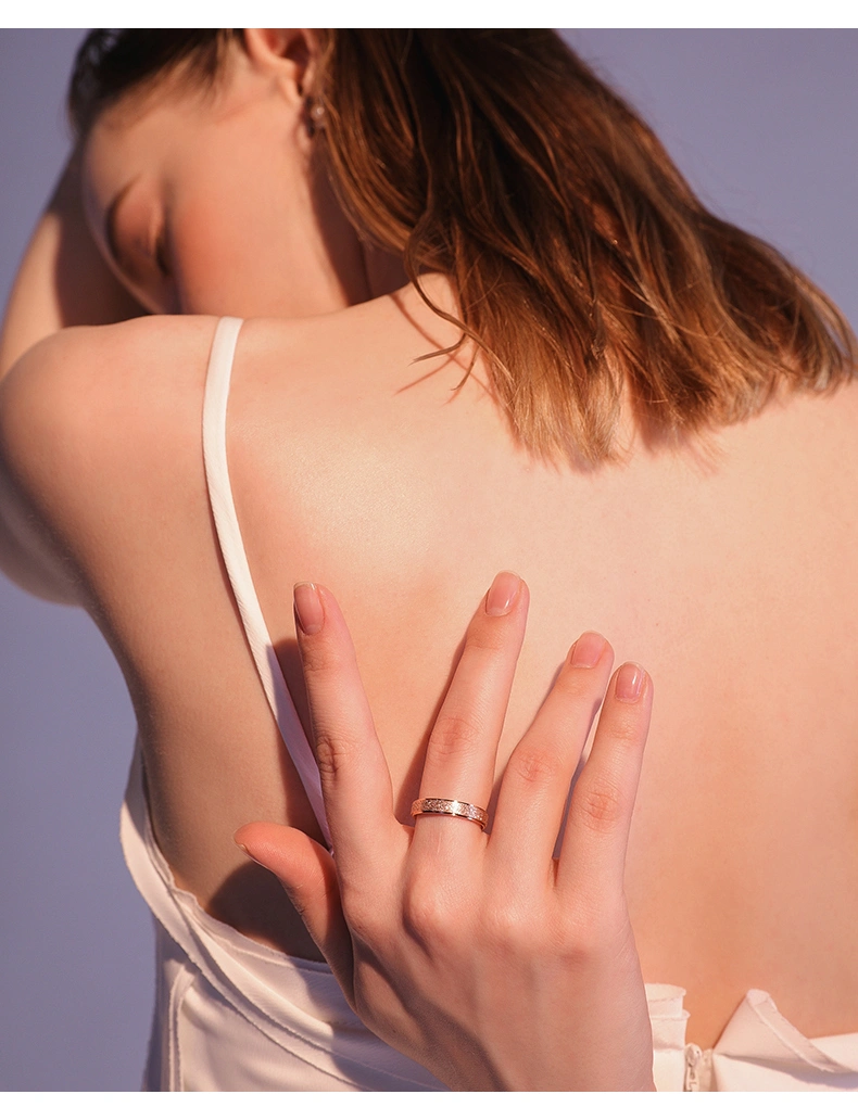 Rose Gold Frosted Ring