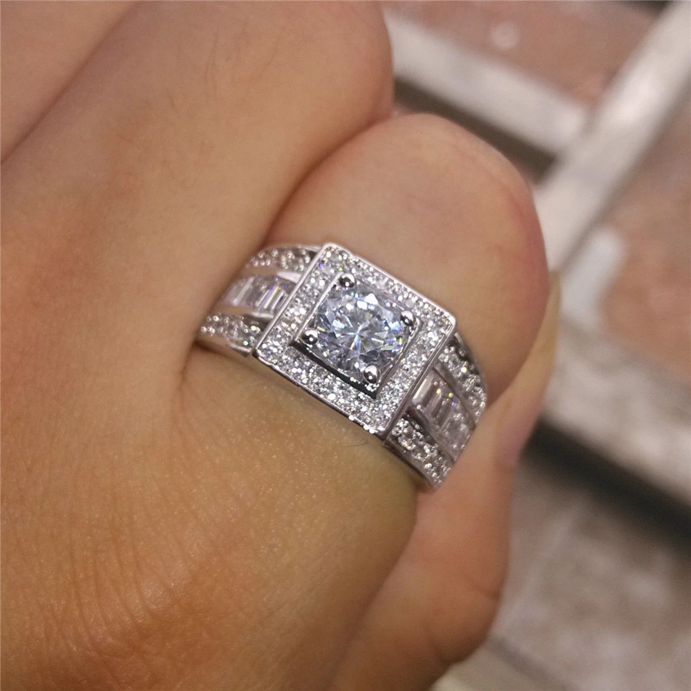 Group of European and American men's diamond ring