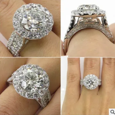 New women's micro-inlaid diamond ladies ring