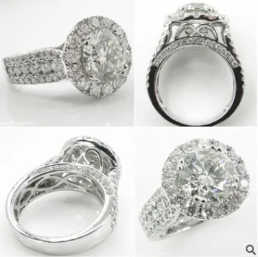 New women's micro-inlaid diamond ladies ring