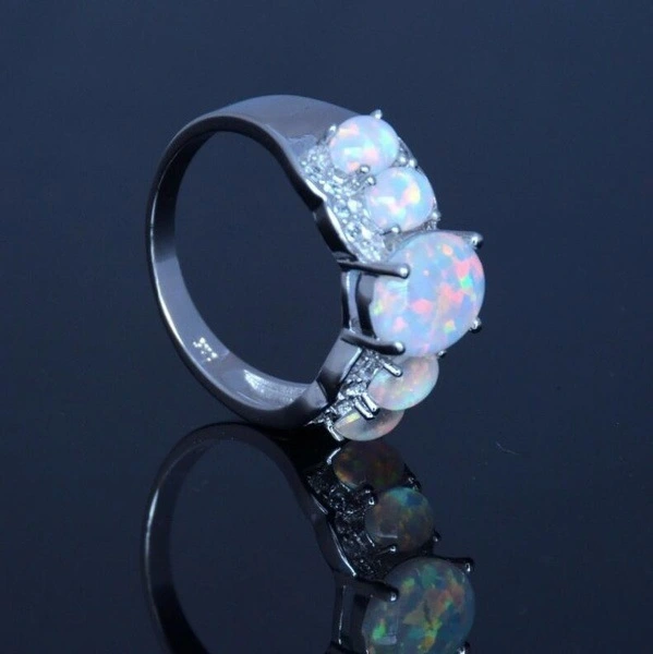 Real Gold Electroplated Opal Ring