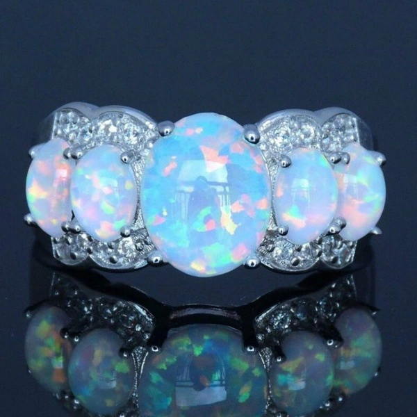Real Gold Electroplated Opal Ring