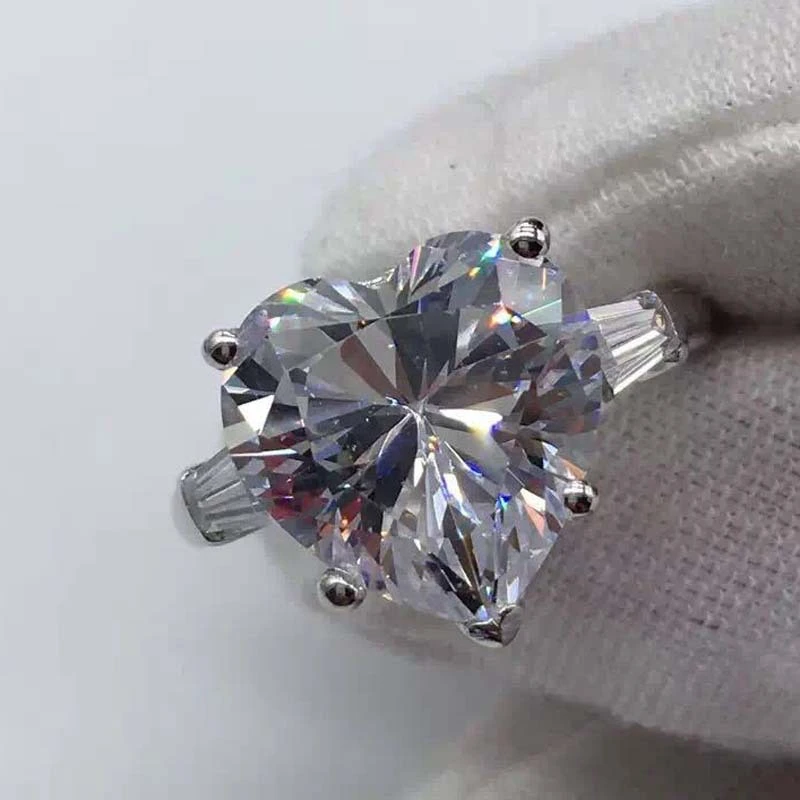 Peach Heart Diamond Ring