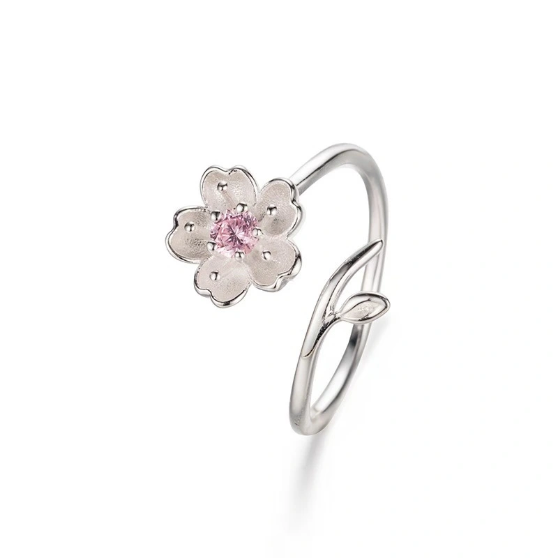 S925 Silver Cute Temperament Tree Branch Flower Ring