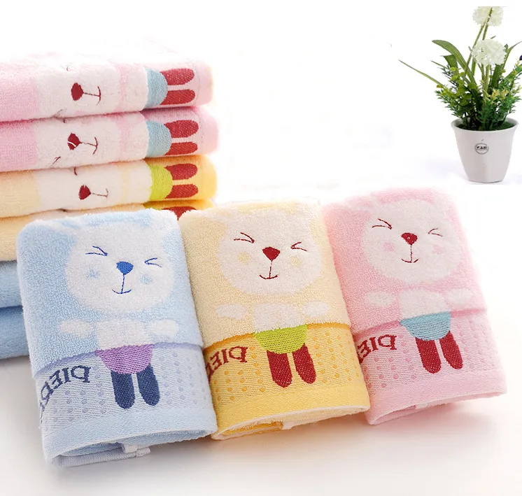 Pure cotton 32 - share cartoon children wash face small towel water absorbent small rabbit manufacturers direct 25*50