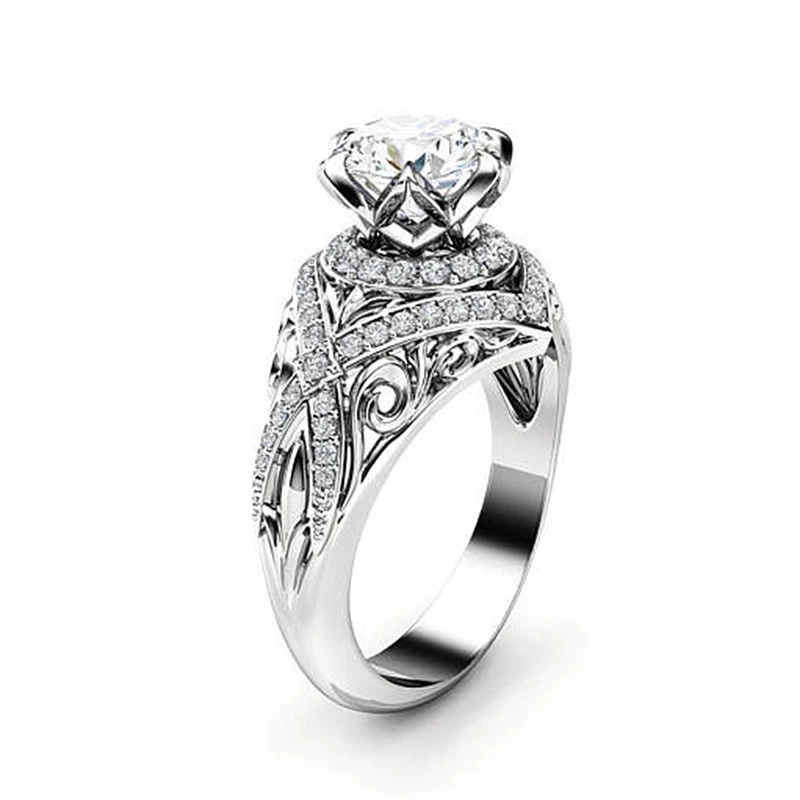 Zircon 4 Prong Ladies Ring