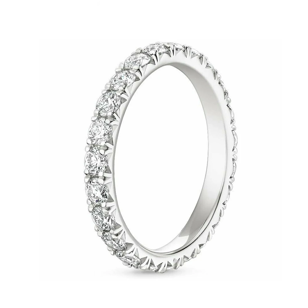 Platinum simulation diamond ring