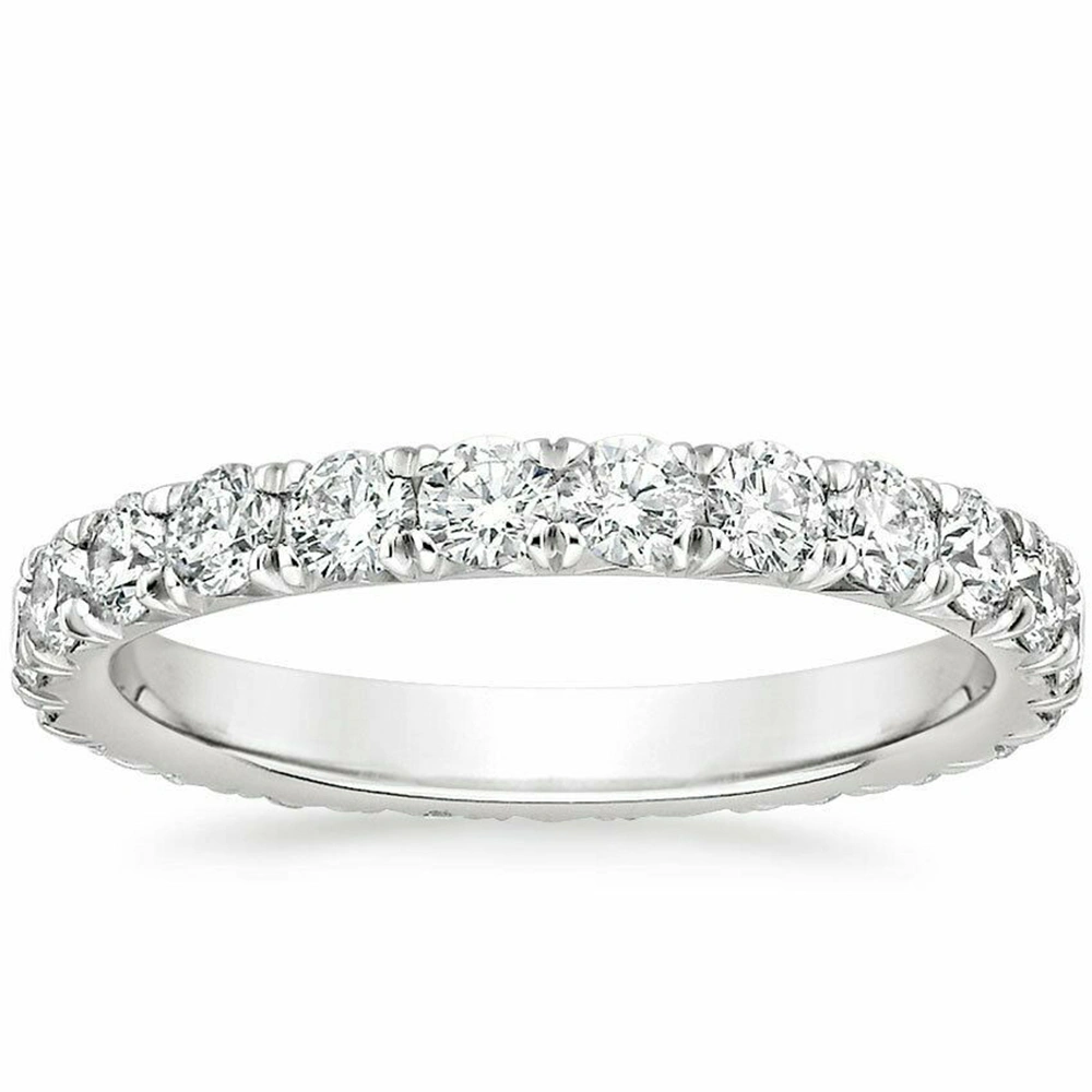 Platinum simulation diamond ring